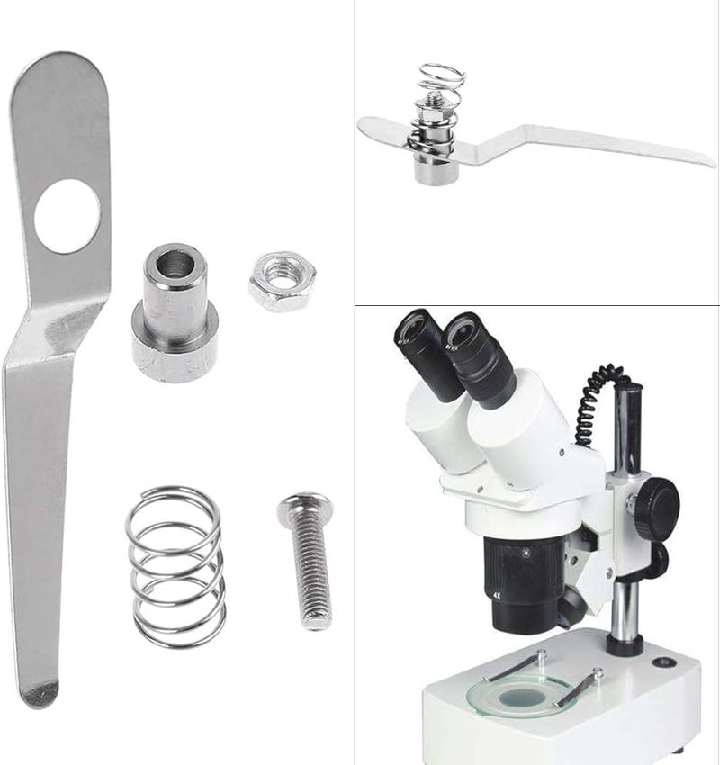 Stainless Steel Microscope Slide Clips Holder Easy to Install Accessory - Image 2